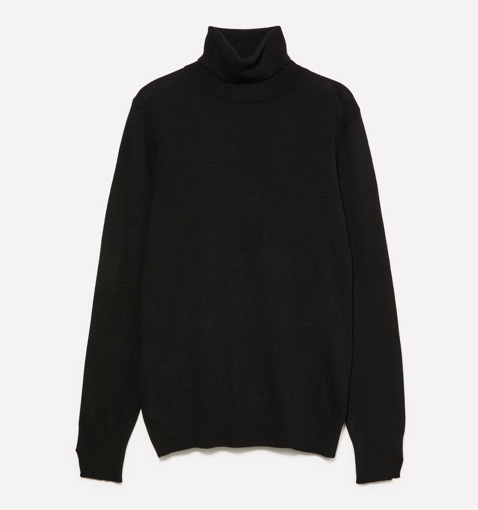 Black turtleneck sweater - women's high neck sweaters - Black | Sisley image number 1